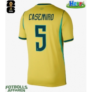 Brasilien Casemiro #5 Hemmatröja VM 2026 Kortärmad